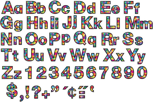 Hygloss Products 3 Inch Bulletin Board Letters and Numbers – Punch Out Smiley Faces Design Combo – 350 Pieces