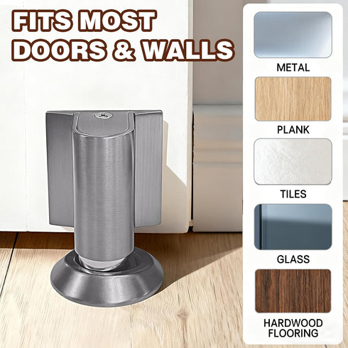 ROROUP 1 Pack Magnetic Door Stoppers for Bottom of Door Holder Heavy Duty Magnetic Door Catch Holder to Keep Door Open