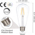 ST21 (ST64) Bulbs (6 Pack) 6W Dimmable 60W E26 2700K Simba Lighting LED Edison Vintage Filament Light Equivalent Clear