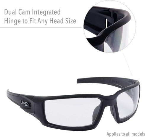 Honeywell Uvex Hypershock Safety Glasses - Brown Frame with Gold Mirror Lens & Anti-Scratch Hardcoat