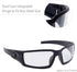 Honeywell Uvex Hypershock Safety Glasses - Brown Frame with Gold Mirror Lens & Anti-Scratch Hardcoat