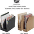 MobileVision Bamboo Vertical File Folder Holder & Office Organizer, Store Files, Magazines, Notepads, 2 Pack