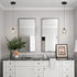 1-Light Weesalife Crystal Chandeliers for Dining Room Lights Fixture Over Table, Black Modern Pendant Light