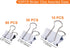 Binder Clips Assorted Sizes, White Binder Clips Set for Office and Home Use - Pack of 100 by NEEWAY