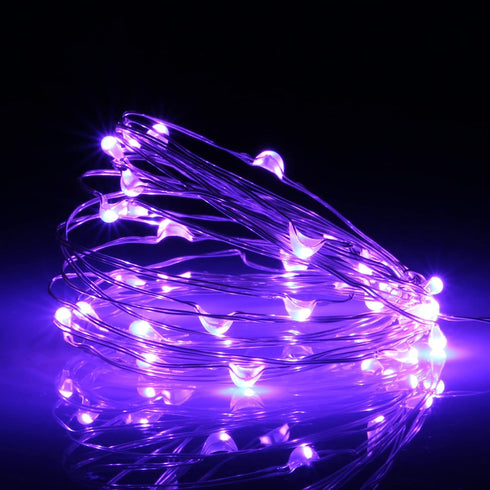 XINKAITE (10FT/3Meters) Purple Fairy Lights - Waterproof LED Starry String Lights for Indoor & Outdoor DIY Decoration