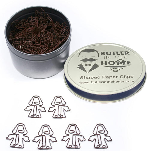 Jesus Christ Shaped Paper Clips, 100 Count Brown, Great for Collectors or Religious Gift, Comes in Round Tin