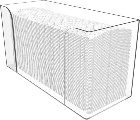 Clear Bathroom Paper Towel Dispenser,11 Long Acrylic Trifold Paper Towel Holder,Lucite Multifold
