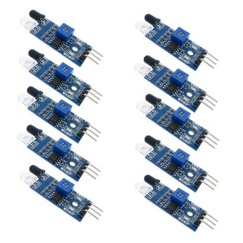 HiLetgo 10pcs IR Infrared Obstacle Avoidance Sensor Module for Arduino Smart Car