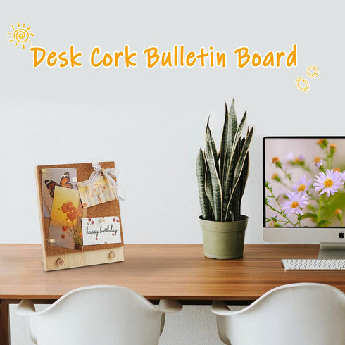 Trycooling Bulletin Board/Cork Board on The Desktop-Small Mini Hanging Tack Message Memo Picture Board for Home Office School by Trycooling