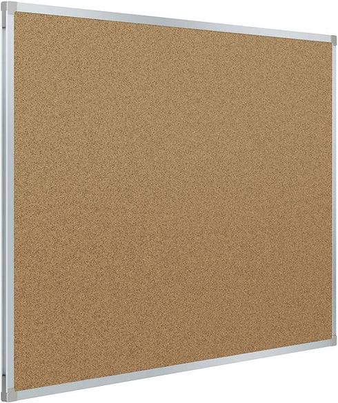 Mead Cork Bulletin Board, Framed 3' x 2' Message Board with Aluminum Frame (85361)