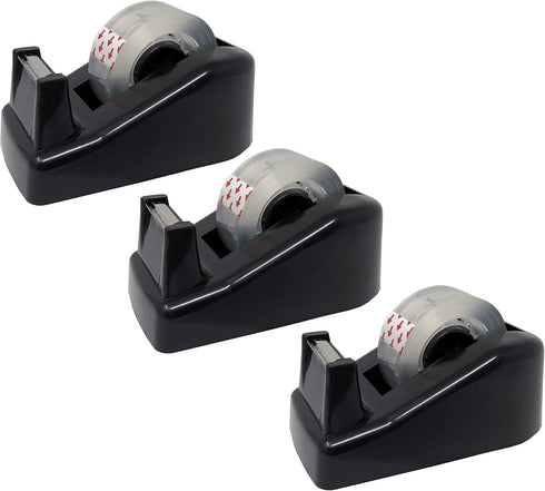 Premium Small Tape Dispenser with Tape Included (Pack of 3)