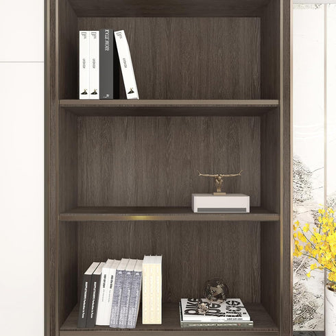 16x354in TOTIO Dark Brown Wood Grain Contact Paper Black Walnut Textured Peel and Stick Wallpaper Air Guide Slot Design