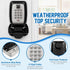 Key Safe Outdoor Waterproof Lockbox, 12 Digit Combination, Extra Large Key Storage Box with Weatherproof Cover, Police