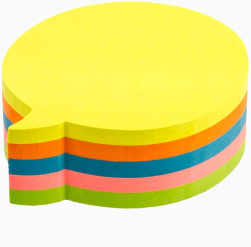 Fantasy Sticky Notes: Bubble Shaped, Coloured Self-Adhesive Memo Pad, 70 x 70mm, 250 Sheets in 5 Assorted Colours