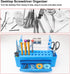 Screwdriver Rack Small Tool Storage Desk Tool Holder Work bench Organizer Aluminum Alloy Dark Grey Desktop Screwdriver