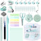 Mini Office Supply Kit, Teal Mini Stapler with Staples, Tape Dispenser Set, Includes Sticky Notes & Highlighters