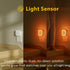 YUNLEX 2 Pack 3-Level Dimmer, Amber Night Light, Dusk to Dawn Sensor, Warm Glare-Free Reflected Glow, Auto On/Off
