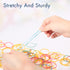 LotFancy 600PCS Rubber Bands, 1.77” (45mm) Durable Multicolor Elastic for Office Supplies