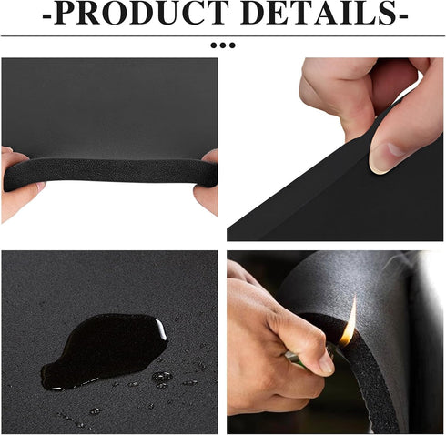 12x59x3/4 inch) Adhesive Foam Padding Roll Closed Cell Sponge Neoprene Insulation Board Foam Sheet Pad with Sticky Back