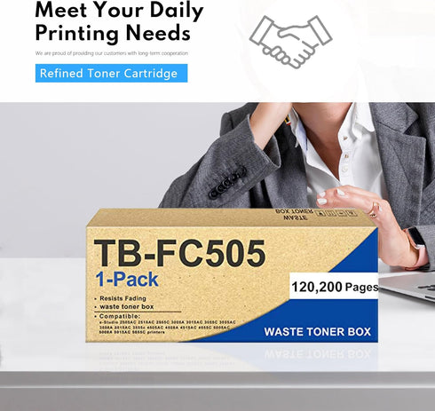 TB-FC505 TBFC505 Waste Container for Toshiba e-Studio 2505AC 2515AC 2555C 3005A (1 Pack Replacement)