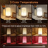 3 Dimmable FRIDEKO HOME RGB Touch Bedside Lamp for Nightstand, Color Temperatures Rechargeable Battery Night Light