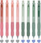 BAYTORY 8 Pcs Retractable Erasable Gel Pens, 4 Blue & 4 Black Ink 0.5mm Fine Point with Cute Eraser