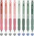 BAYTORY 8 Pcs Retractable Erasable Gel Pens, 4 Blue & 4 Black Ink 0.5mm Fine Point with Cute Eraser