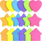 Outus 540 Sheets Star Sticky Notes, 3 x 3 Inch Heart Arrow Star Shaped Self Sticky Notes 6 Multi Colors for Reminders,