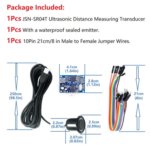 JSN-SR04T Integrated Ultrasonic Distance Measuring Sensor Transducer Module Waterproof