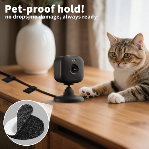 Kit,12PCS 2/Pan-Tilt/Outdoor 4 Blink Mounting Tape Adhesive Pads for Mini Secure Cameras & Organize Cables, No Drill
