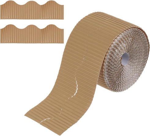 YOKIVE 1 Roll Bulletin Board Border - White Board Trim Edge Scalloped Cork Board Border for Classroom Decor