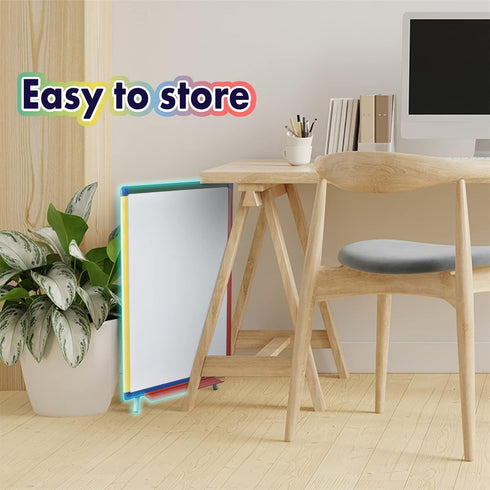Magnetic Easel for Kids, Height Adjustable Dry-Erase Board and Whiteboard, Perfect for Art Activities, 24-39" Flipchart
