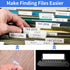 Hanging File Folder Tabs - 120 Pcs File Tabs and 200 Pcs Inserts for Hanging Folders