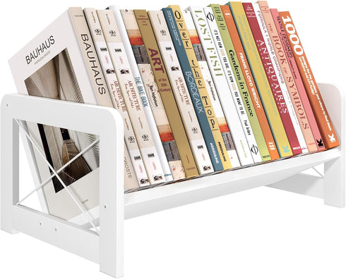 ELITEROO Mini Bookshelf for Desk, Desktop Bookcase, Single Cookbook Shelf, Tabletop Book
