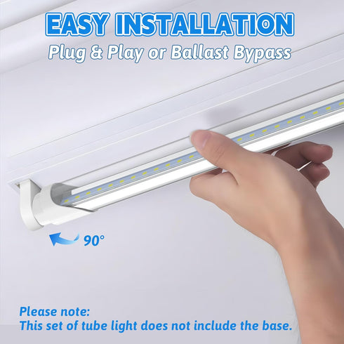 24 Inch T8 10W(24W 1120LM, 5000K F17T8 2 Pack Romwish LED Tube Light, Equiv.), Daylight, Type A+B Plug & Play