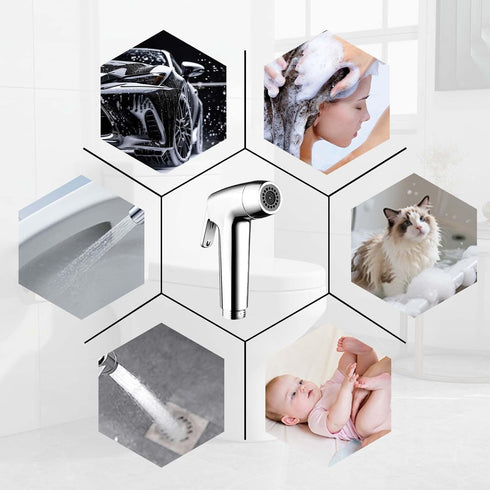 WEIDMAX Handheld Toilet Bidet Sprayer for Toilet-Adjustable Water Pressure Control with Bidet Hose for Feminine Wash