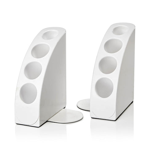 AdirOffice Smart Quarter Bookends & Office Desk Organizer - Heavy Duty Plastic