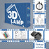 3D 16 Lampeez Kids Ice Hockey Player Night Light Optical Illusion Lamp with Colors Remote Control Changing Birthday