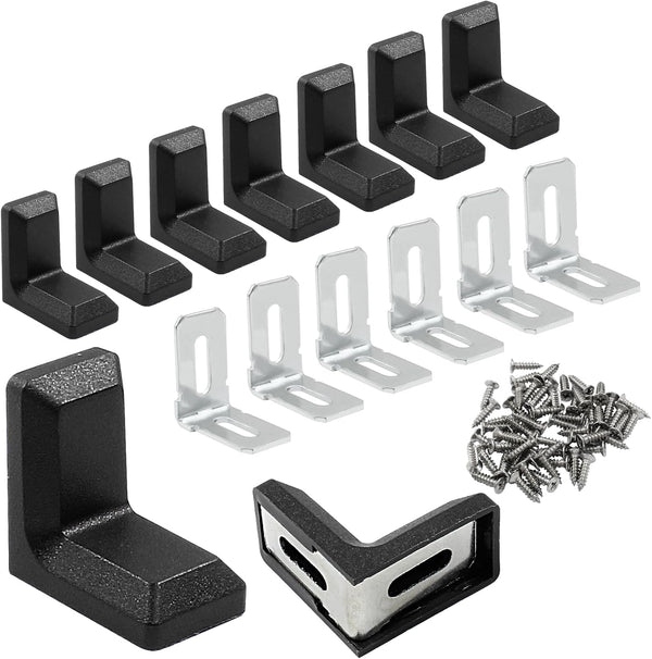 Zorveiio 20 Pcs 1" Plastic Right Angle Bracket L Brackets, Metal 90 Degree