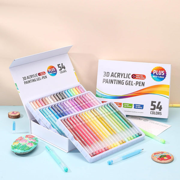 Ddaowanx Colored Acrylic Gel Pens,1mm Medium Point, Acrylic Paint Pens Set for