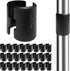 Wire Shelf Clips, 28 Pack Plastic Metal Clips for 1" Post, Black Wire Shelving System Replacements