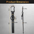 DELSWIN Heavy Duty Wristlet Keychain Lanyards with Carabiner and Key Ring - Black