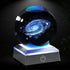 3D Galaxy Crystal Ball Night Light 3.15 inch Glass Ball Table Lamp