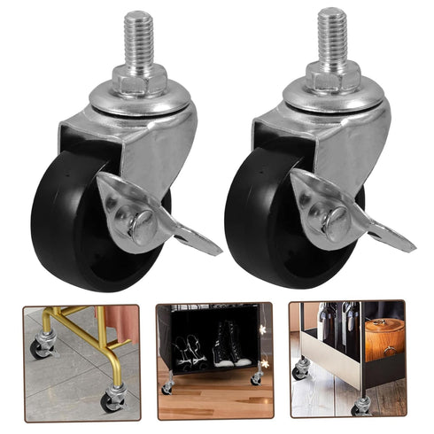 4pcs DECHOUS Home Caster Wheels with Brake Furniture Wheel Replacement for Smooth Rolling Carts and Furniture Easy