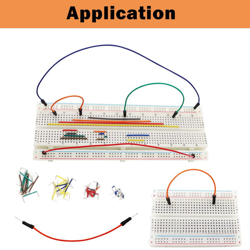 560Pcs Breadboard and Jumper Wire Kit, PCB Circuit Board Assortment with Tweezers and Plastic Box