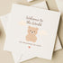 TEEMI 5.7x5.7 300gsm -Welcome to the World Baby Card New Baby Congratulations Card with Teddy Bear Design Baby Shower
