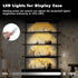 4PCS 12inch Dimmable Case/Pantry/Closet/Safe, 3000K JUSJUBR x Display Cabinet Lights Warm White, LED Shelf Lighting