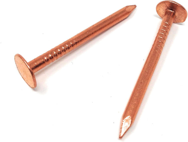 1.5 Inch Copper Nails for Slating & Roofing - 10 Oz Pack of Solid Copper Spikes