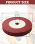 6 Inch Bench Grinder Polishing Wheel, 320 Grit Tight Weave Tough Polishing Burnishing Wheel, Great for Refurbishing Golf Clubs Metal Copper, Perfect Size 1" Thickness for 0.8" Arbor(Red).