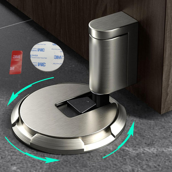 HOOFUS Mechanical Floor Door Stopper, Adjustable Height Door Holder for 3/4 Inch High Door Gaps, Indoor Windproof Door